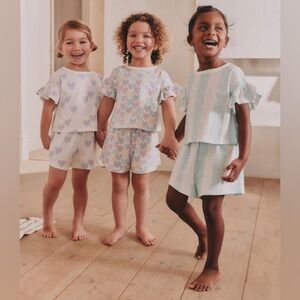 Regular Fit Pastel White/Purple Short Pyjamas 3 Pack